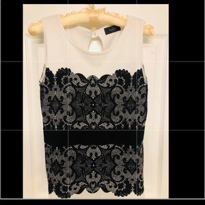 Belldini Sweater white and black print